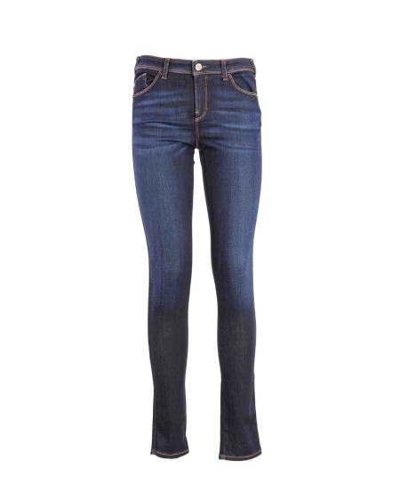 Shop EMPORIO ARMANI  Jeans: Emporio Armani jeans J18 skinny leg in denim viscosa.
Composizione 43% Viscosa 33% Cotone 17% Lyocell 5% Poliestere 2% Elastan.
Denim.
Effetto delave.
Brand logo.
Tinta unita.
Lavaggio scuro.
Vita normale.
Cinque tasche.
Zip.
Fabbricato in Tunisia.. 8N2J28 2DL3Z-0941